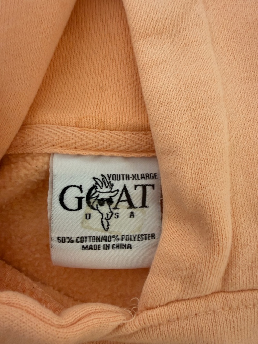 Goat USA Kids Orange Hoodie with Goat Patch - Picture 2 of 7